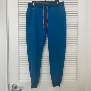 Figs Zamora Jogger Scrub pants in Alps Blue - size medium